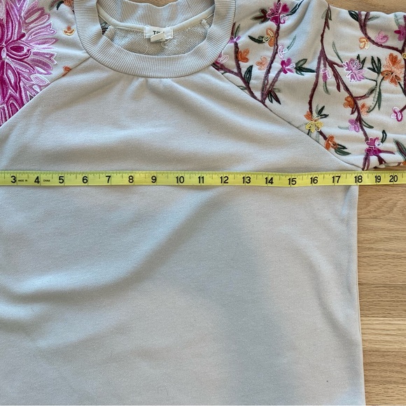 Anthropologie TINY embroidered raglan sleeve cottage forest fairy Crewneck XS - Picture 3 of 5